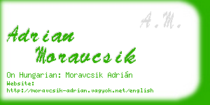 adrian moravcsik business card